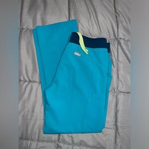 Figs Women's Scrub Pants in Teal and Navy